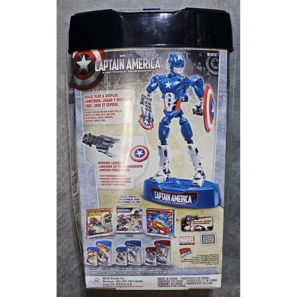 Captain America Mega Bloks 91212 Techbot Marvel 2011 Avengers Damaged Packaging‎